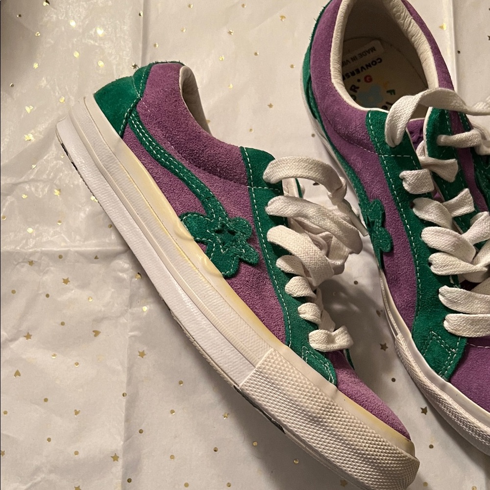 PRICE DROP Converse Men’s/Women's Tyler the Creator Purple and Green Sneakers - Picture 5 of 11